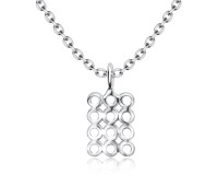 Flat hole Shaped Silver Necklace SPE-5259